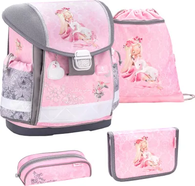 Produktbild von Belmil Classy ergonomisches Schulranzen-Set 4-teilig "Ballerina" mit Brustgurt