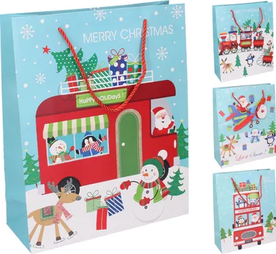 Image de Sac cadeau L 30x41,5x12 cm Noël