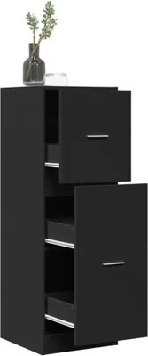 Produktbild von "2026 Promotion" Mehrzweckschrank, Flurschrank Apothekerschrank, Schwarz 40x41x118 cm Holzwerkstoff - Kommoden CC31485