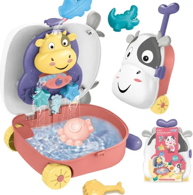 Produktbild von WOOPIE Sand Set 3in1 Koffer Kuh + Wasserspielzeug