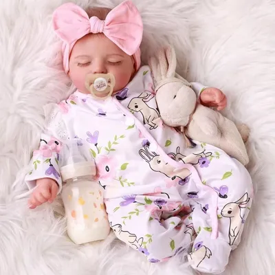 Imagen del producto de Muñeca reborn de silicona suave para niños