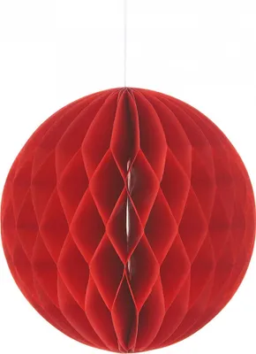 Produktbild von Mini Wabenball Papier Rot 10 cm - Einheitsgröße