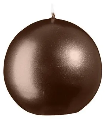 Produktbild von Kugelkerzen Metallic-Lack Matt Brandy Ø 7 cm, 6 Stück