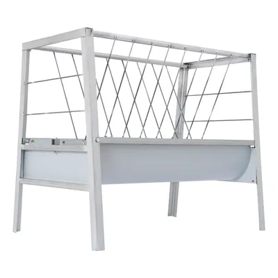 Productafbeelding van Geitenvoerautomaat met drinkbak, 200 liter, 2-in-1. Voerbak voor geiten, schapen en paarden met een diepere kom