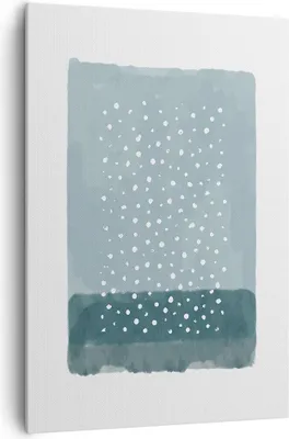 Produktbild von Bild auf Leinwand - Leinwandbild - Einteilig - Aquarell Modern Blau - 70x100cm - Wand Bild - Wanddeko - Wandbilder - Leinwanddruck - Wanddekoration - Leinwand bilder - Wandbild - PA70x100-4550