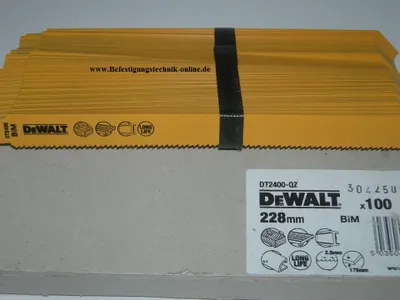 Obrázek produktu pro DeWALT DT2400-QZ, Nůž pro ocasovou pilu, 180 mm, 50 mm, 5 mm, 130 g, 100 kusů
