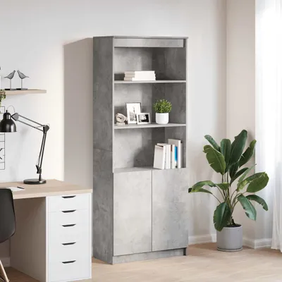 Obrázok produktu pre vidaXL Highboard concrete grey 70x35x180 cm materiál na báze dreva