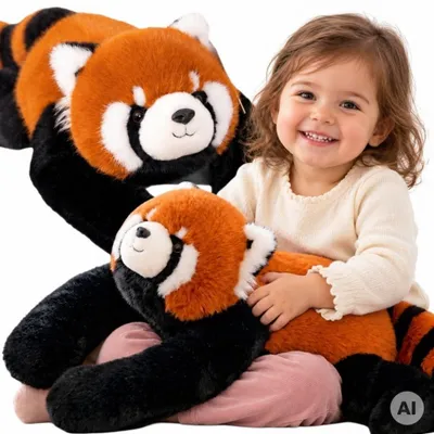 Obrázok produktu pre WOOPIE Ruda Panda – Hmotný plyšový medvedík, senzorická hračka, 1 kg