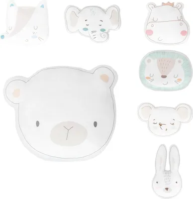 Produktbild von Kikkaboo Babykissen Plüschtier, Kuschelkissen, Figurenkissen, ab Geburt weiß