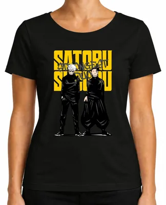 Produktbild von Satoru Gojo Geto Strongest Duo Jujutsu Kaisen Anime Ästhetik Japan Damen T-Shirt, Schwarz, M
