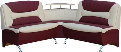 Produktbild von Eckbank Arabika 173x173 cm Sitzbank in bordeaux-beige Kunstleder mit Ablage Stauraum