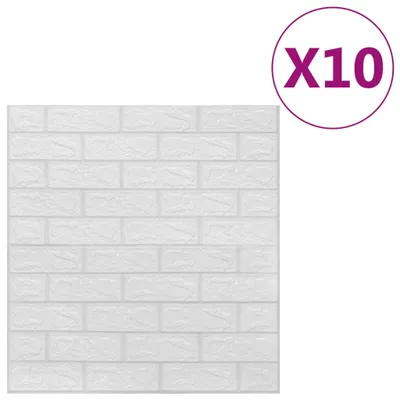 Zdjęcie produktu dla vidaXL Tapeta 3D Cegła samoprzylepna 10 szt. Biały