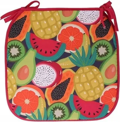 Produktbild von Gartenstuhlkissen 38x38cm Wasserdicht im Obstmuster