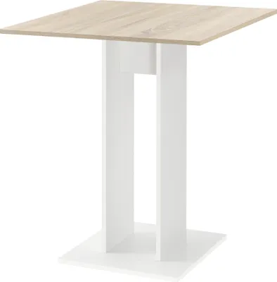 Produktbild von Kuchynský stôl štvorcový 65 x 65 x 78 cm Stôl z drevotriesky Jedálenský stôl dub/biela [en.casa]