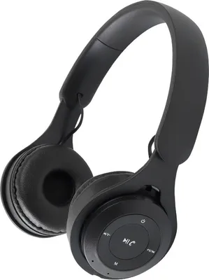 Produktbild von INF Y08 Tiefschwarzes Bluetooth-Headset: Faltbar, Lange Akkulaufzeit