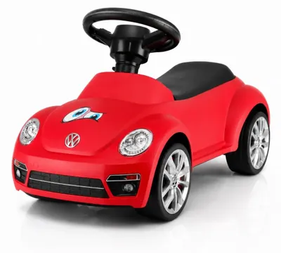 Immagine prodotto di Auto a spinta Volkswagen Beetle per bambini (1–3 anni) – Con licenza ufficiale, ruote antiscivolo in EVA e protezione antiribaltamento – Auto a spinta per neonati – Rossa