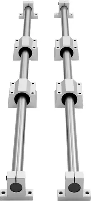 Immagine prodotto di Kit guida lineare, SFC25, 2 pezzi da 1000 mm (39,4 pollici) guide di scorrimento lineari e 4 pezzi blocchi di scorrimento con cuscinetti, per slitte di macchine per incisione fai da te, torni, fresatrici, piastra oscillante per formazione fai da te