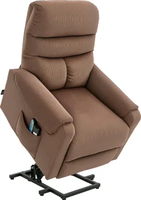 Produktbild von HOMCOM Fernsehsessel Sessel mit Aufstehhilfe Massagefunktion Heizung Braun