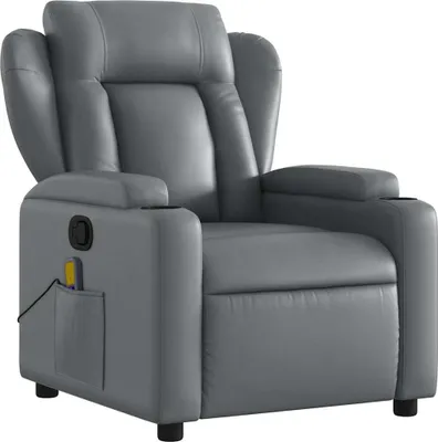 Obrázok produktu pre vidaXL Masážne kreslo Relax kreslo Sivá Imitácia kože