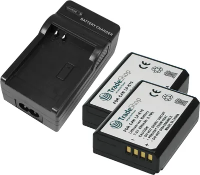 Produktbild von 2in1 Set: 2x Akku + USB Akku Schnell-Ladegerät für Canon EOS Rebel T3 T5 T6 Kiss X50 X70 X80 1100D 1200D 1300D 2000D 4000D