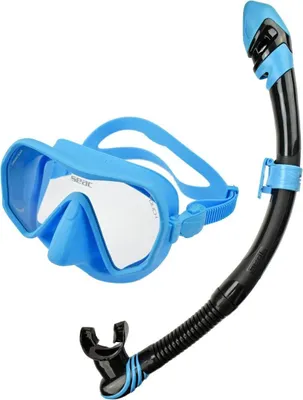 Produktbild von Set Touch Maske und Schnorchel hellblau