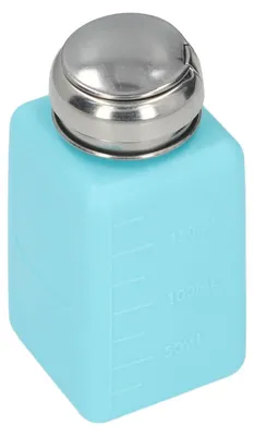 Antistatische Lösemittelflasche 200 ml, blau, mit Edelstahldeckel