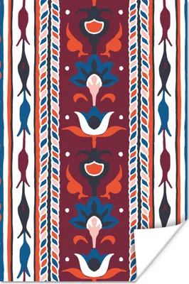 Produktbild von MuchoWow® Poster Blumen - Muster - Pflanzen - Abstrakt - Minimalismus 20x30 cm - Papierdruck