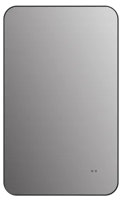 Produktbild von LED Wandspiegel 43×70 cm, schwarz, Alu, neutralweiß, IP24, Sensor