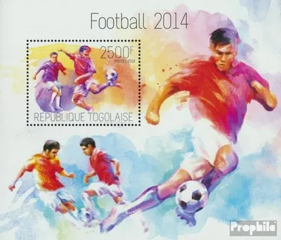 Produktbild von Briefmarken Togo 2014 Mi Block 947 (kompl. Ausgabe) postfrisch Fußball 2014