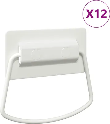 Produktbild von vidaXL Schrankgriffe 12 pcs Weiß 85 x 45 mm Metall