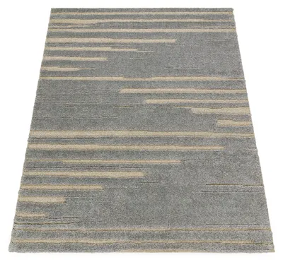 Produktbild von Paco Home Hochflor Teppich Wohnzimmer Shaggy Abstraktes Muster 3D Optik Flauschig 160x220 cm