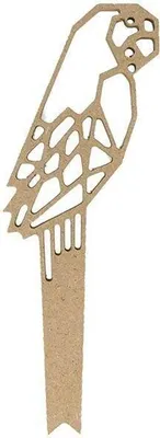 Immagine prodotto di Origami in legno MDF - Pappagallo 15 cm