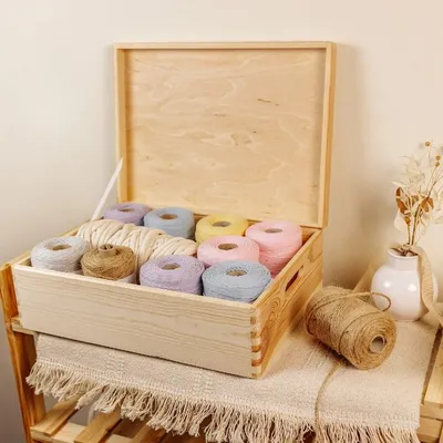 Produktbild von Creative Deco XL Große Holzkiste mit Deckel - 40 x 30 x 14 cm (+/-1cm) - Erinnerungsbox Baby