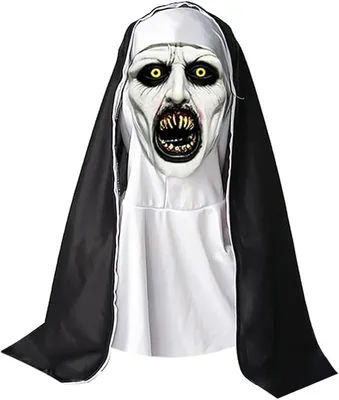 Produktbild von The Nun Halloween Horror Nonne Vollkopfmaske - Latex Scream Totenkopf Maske - Gruselige Halloween Masken