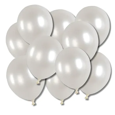 Obrázok produktu pre Biele perleťové balóny 10 kusov – 27 cm latexové héliové balóny na svadbu, narodeniny, krstiny, baby shower – párty dekorácie a tematická výzdoba