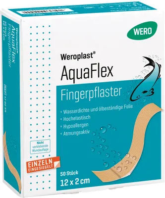 Produktbild von Weroplast AquaFlex Fingerpflaster 12x2cm, 50 Stk/Pkg