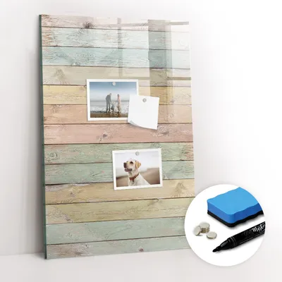 Produktbild von Magnetpinnwand Memoboard - Zubehörsatz - Schwarzer Marker + Schwamm + Magnete - 40 x 60 cm - Pastelltafeln