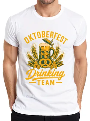 Obrázok produktu pre Tím na , pohár na pivo, slaný rožok, kožené nohavice, tradičné šaty, pánske tričko, biela farba, veľkosť XXL