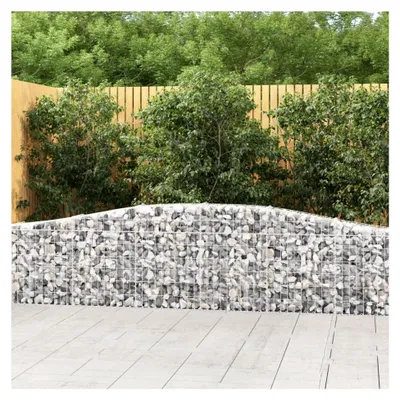 Produktbild von Gabionen mit Hochbogen 3 Stück 400x30x60/80 cm verzinktes Eisen