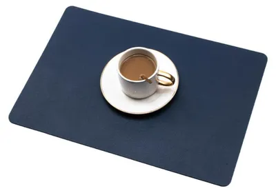 Tischset 4er-Pack, doppelseitig, Lederoptik, 44x30 cm, dunkelblau