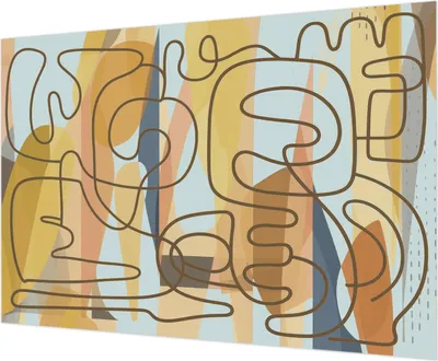Produktbild von Wandtapete - Dekorative Tapete für Wohnzimmer - Tapetenfolie für Wanddekoration - 208x146 cm - Abstrakte Formen