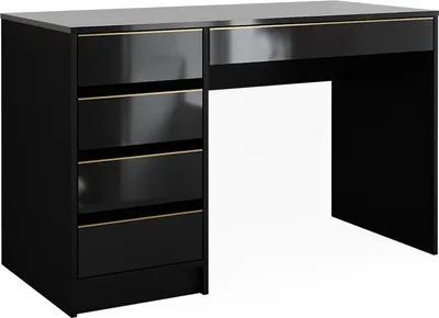 Produktbild von Schminktisch Vicco Sherry Schwarz/Gold 120 cm ohne Spiegel, Model 47289