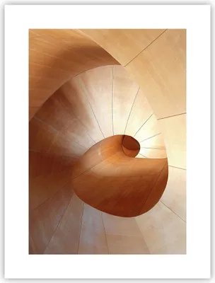 Produktbild von Poster - Poster ohne Rahmen - Dreidimensional Spirale Braun - 30x40 cm - Wand Bild - Wanddeko - Wandbilder - Kunstposter - Wandposter - Bilder - Kunstdruck - Wanddekoration - P2XPA30x40-4652