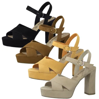 Produktbild von Tamaris 1-28083-34 Damen Plateau Sandalen Sandaletten, Größe:40 EU, Farbe:Schwarz