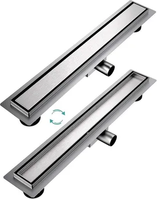 Produktbild von Famanu Duschrinne 60 cm - Edelstahl, komplett mit Siphon und Sieb