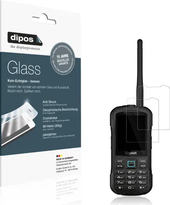 Produktbild von 2x Schutzfolie für Gigaset GLX8 - Anti-Shock 9H Folie dipos Glass Kunststoffglas