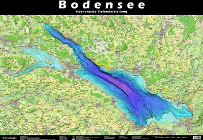 Produktbild von Bodensee Tiefenrelief 1 : 75 000. Poster