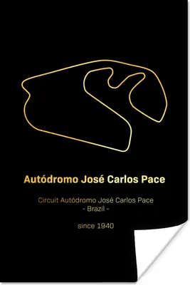 Produktbild von MuchoWow® Poster Brasilien - Rennstrecke - Formel 1 120x180 cm - Kunstposter