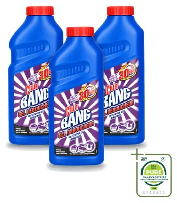 Produktbild von 3 x Cillit Bang Rohrreiniger Gel für Küche, Bad und WC - Großpackung - 3 Stücke