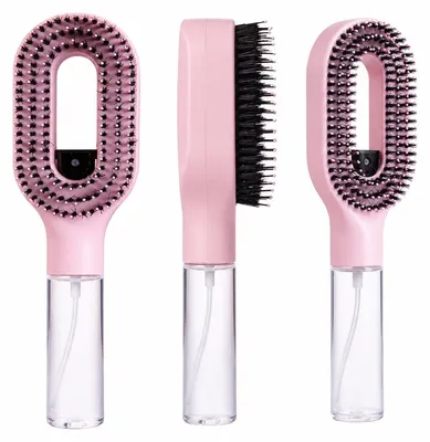 Produktbild von Sprüh-Haarbürste 2-in-1 mit 50 ml Wassertank – Entwirrbürste und Sprühkamm – Für nasses, trockenes und lockiges Haar – tragbare Detangler-Bürste für unterwegs